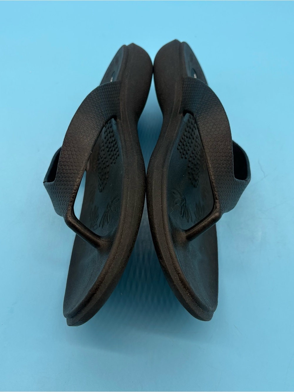 Okabashi Women's Maui Flip Flops Thong Black Arch Support Comfort Sandals 8 - Picture 2 of 6